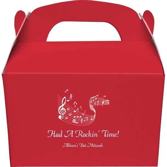 Musical Staff Gable Favor Boxes